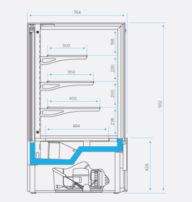 Витрина кондитерская CRYSPI ELEGIA QUADRO 850